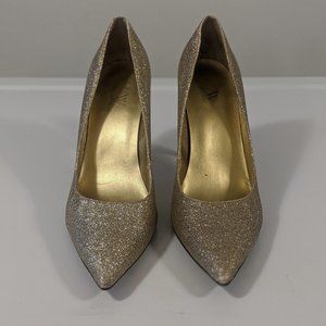 Worthington Gold Glitter Heels.